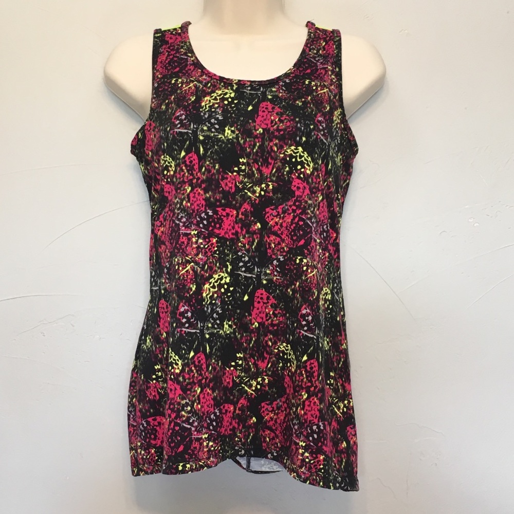 Gaiam Exercise Rose Keyhole Tank Top - Picture 2 of 8